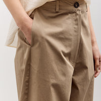 Cordera Cotton Curved Pants, Camel