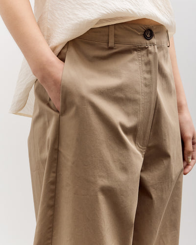 Cordera Cotton Curved Pants, Camel
