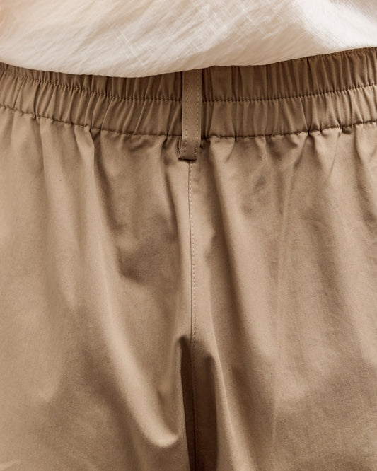 Cordera Cotton Curved Pants, Camel