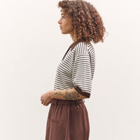 Cordera Merino Wool Striped Polo, Marfil