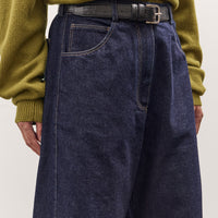 Cordera Curved Baggy Jeans, Denim