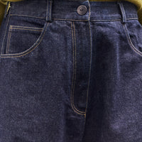 Cordera Curved Baggy Jeans, Denim