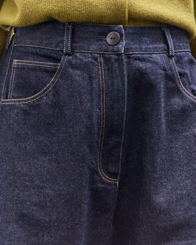 Cordera Curved Baggy Jeans, Denim