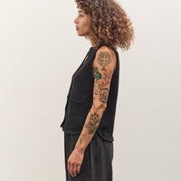 Cordera Cut-Out Boat Neck Waist Coat, Black