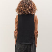 Cordera Cut-Out Boat Neck Waist Coat, Black