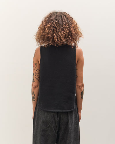 Cordera Cut-Out Boat Neck Waist Coat, Black