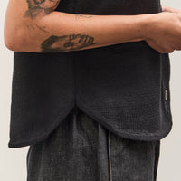 Cordera Cut-Out Boat Neck Waist Coat, Black