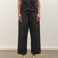 Cordera Denim Relaxed Pants, Black