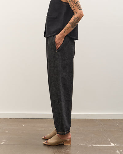 Cordera Denim Relaxed Pants, Black