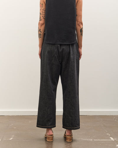Cordera Denim Relaxed Pants, Black