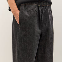 Cordera Denim Relaxed Pants, Black