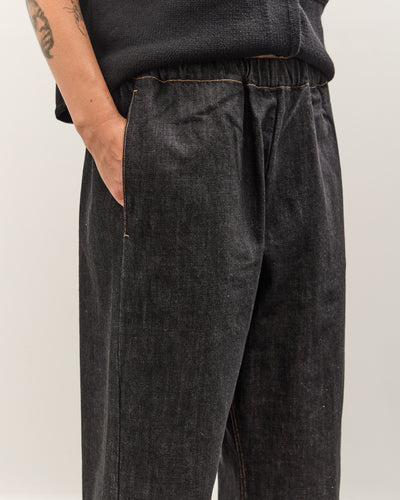 Cordera Denim Relaxed Pants, Black