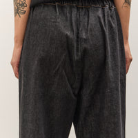Cordera Denim Relaxed Pants, Black