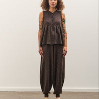 Cordera Flecked Cotton Pants, Brown