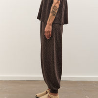Cordera Flecked Cotton Pants, Brown