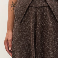 Cordera Flecked Cotton Pants, Brown