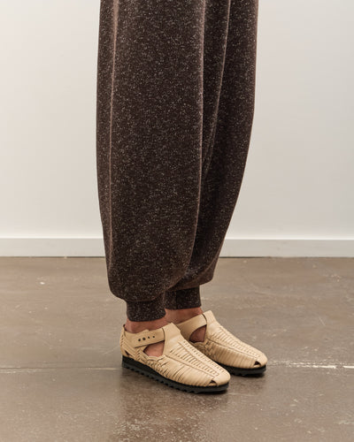 Cordera Flecked Cotton Pants, Brown