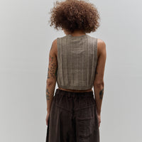 Cordera Heather Cotton Waistcoat, Taupe