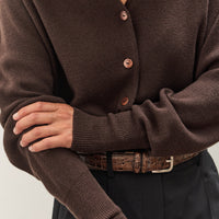 Cordera Merino & Cashmere Cardigan, Brown