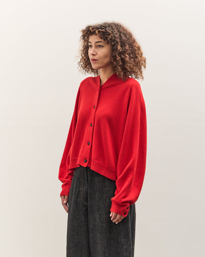 Cordera Merino Wool Cardigan, Red
