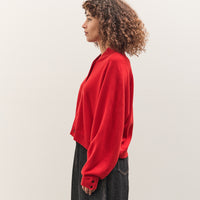 Cordera Merino Wool Cardigan, Red