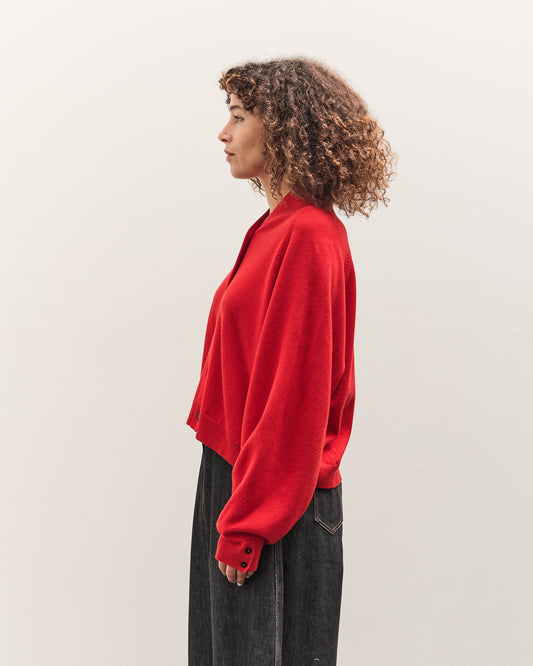 Cordera Merino Wool Cardigan, Red