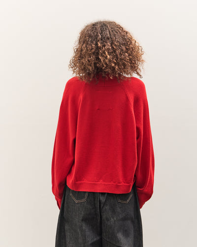 Cordera Merino Wool Cardigan, Red