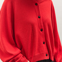 Cordera Merino Wool Cardigan, Red