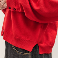 Cordera Merino Wool Cardigan, Red