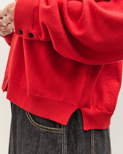 Cordera Merino Wool Cardigan, Red