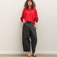 Cordera Merino Wool Cardigan, Red