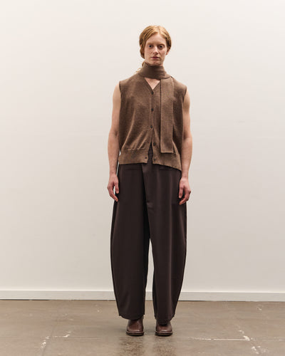 Cordera Merino Wool Lace Waistcoat, Taupe