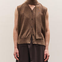Cordera Merino Wool Lace Waistcoat, Taupe