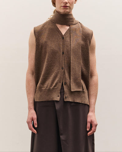 Cordera Merino Wool Lace Waistcoat, Taupe