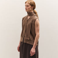 Cordera Merino Wool Lace Waistcoat, Taupe