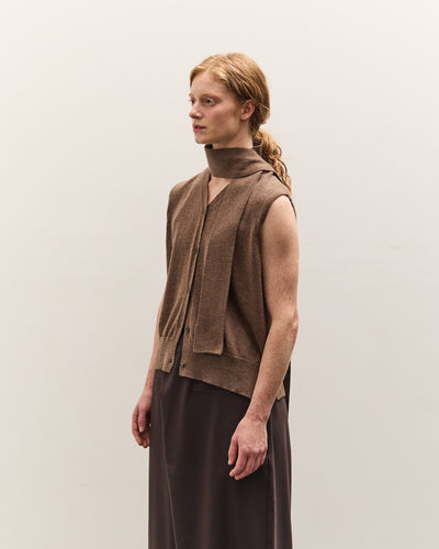 Cordera Merino Wool Lace Waistcoat, Taupe