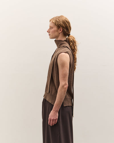 Cordera Merino Wool Lace Waistcoat, Taupe