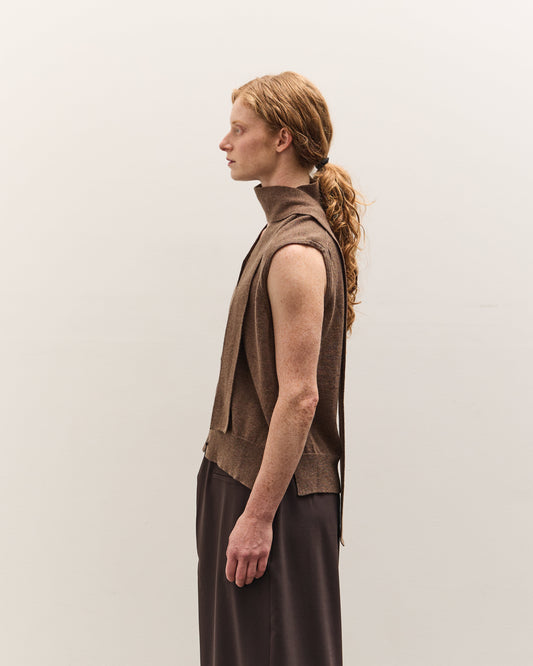 Cordera Merino Wool Lace Waistcoat, Taupe