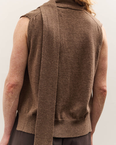 Cordera Merino Wool Lace Waistcoat, Taupe
