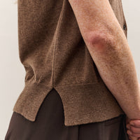 Cordera Merino Wool Lace Waistcoat, Taupe