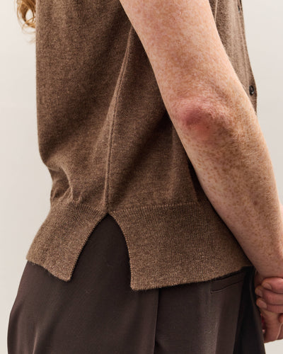 Cordera Merino Wool Lace Waistcoat, Taupe