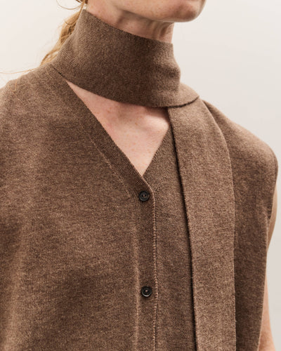 Cordera Merino Wool Lace Waistcoat, Taupe