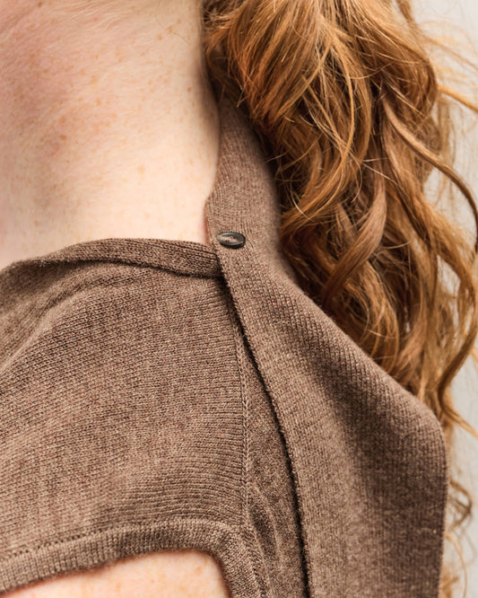 Cordera Merino Wool Lace Waistcoat, Taupe