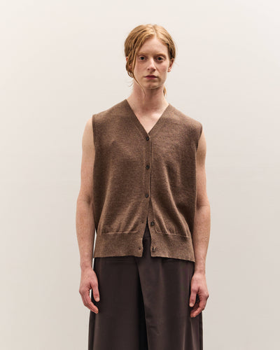 Cordera Merino Wool Lace Waistcoat, Taupe