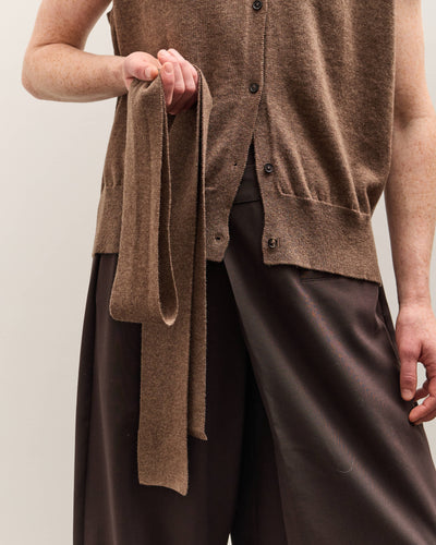 Cordera Merino Wool Lace Waistcoat, Taupe