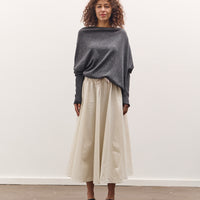 Cordera Merino Wool Off-Shoulder Sweater, Grey