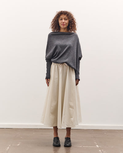 Cordera Merino Wool Off-Shoulder Sweater, Grey