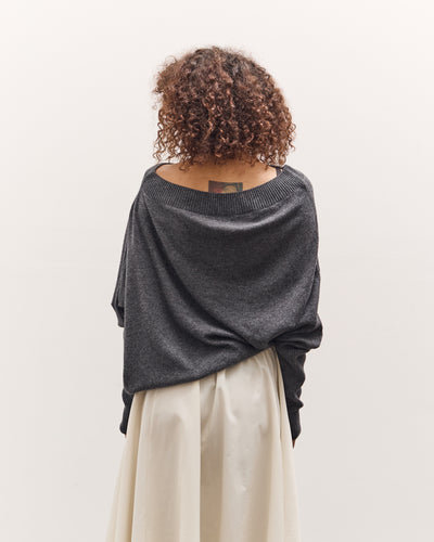 Cordera Merino Wool Off-Shoulder Sweater, Grey