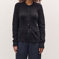 Cordera Merino Wool Open Back Cardigan, Black