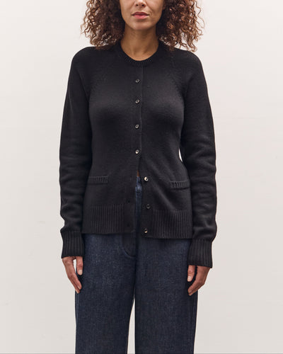 Cordera Merino Wool Open Back Cardigan, Black